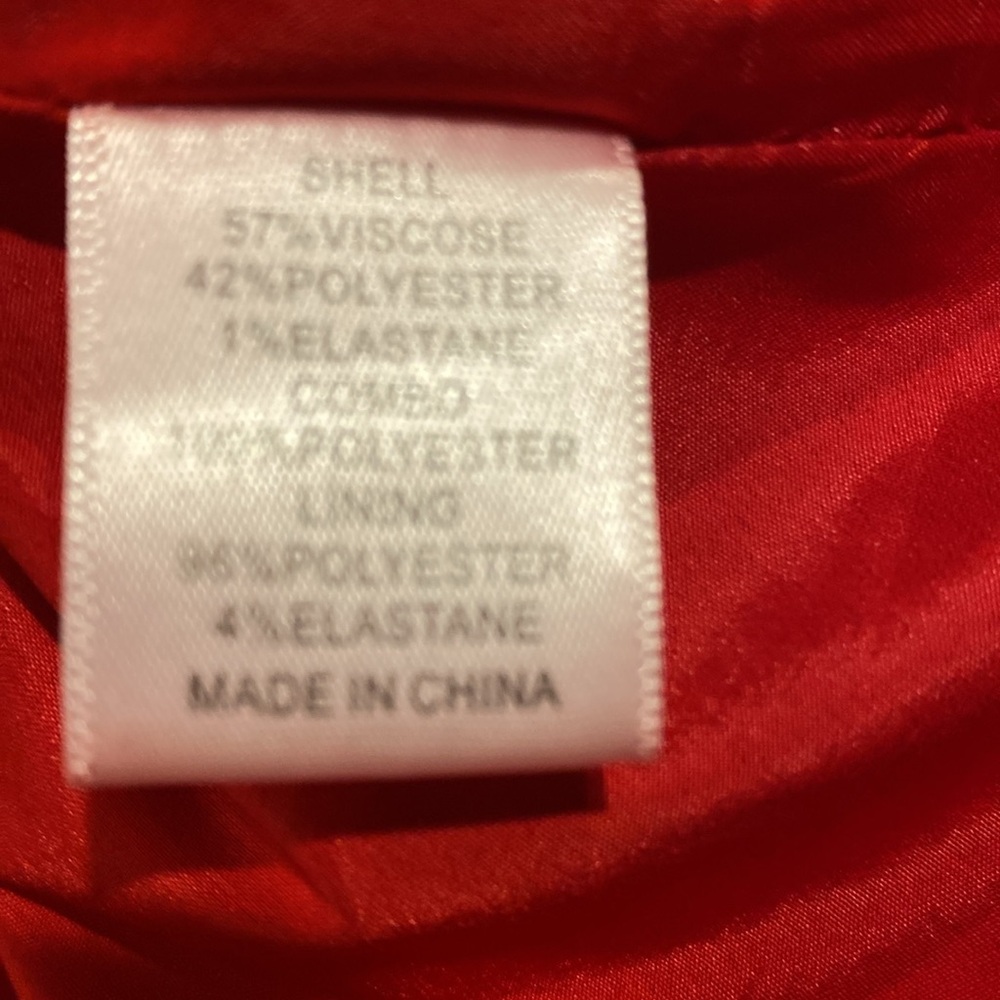 Adrianna Papell red A-line cocktail dress Size 18W fully lined zipper in back - Picture 12 of 12